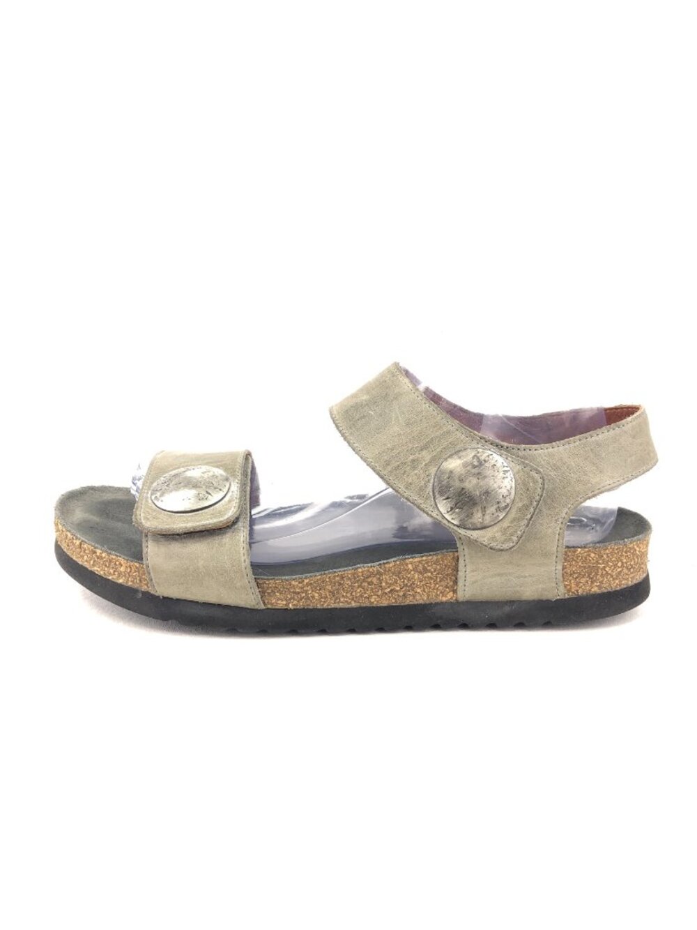 Taos Luckie Gray Leather Summer Sandals EUR 41